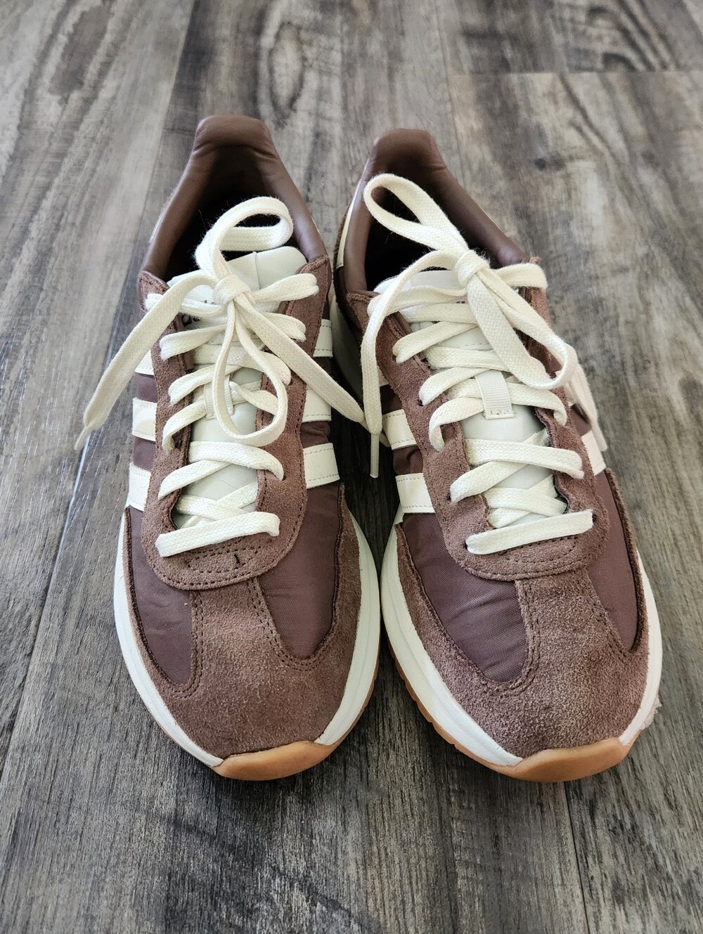 Adidas Run 70s 2.0 Earth Strata Cream Trim Brown Suede Runner Sneakers - Picture 2 of 9
